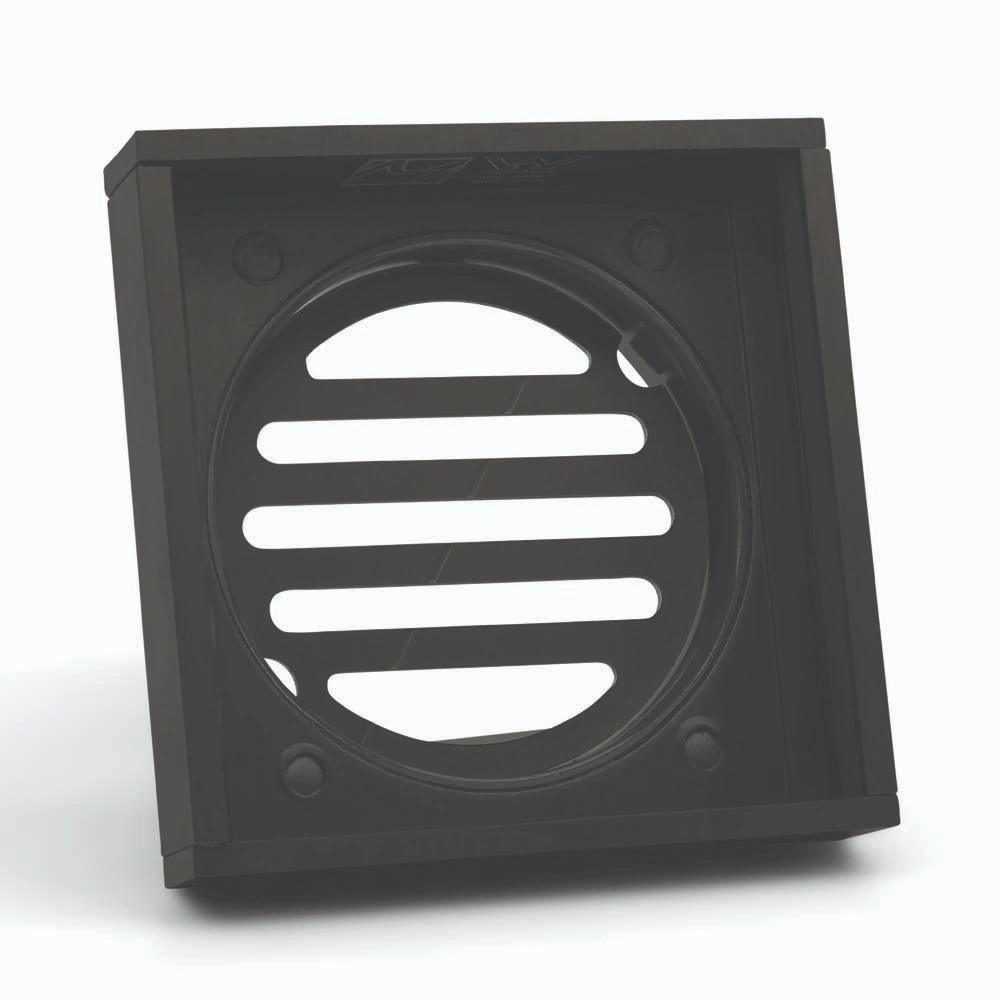 AQUAPERLA MUSES EZY FLOW FLOOR WASTE BRUSHED BLACK 100MM