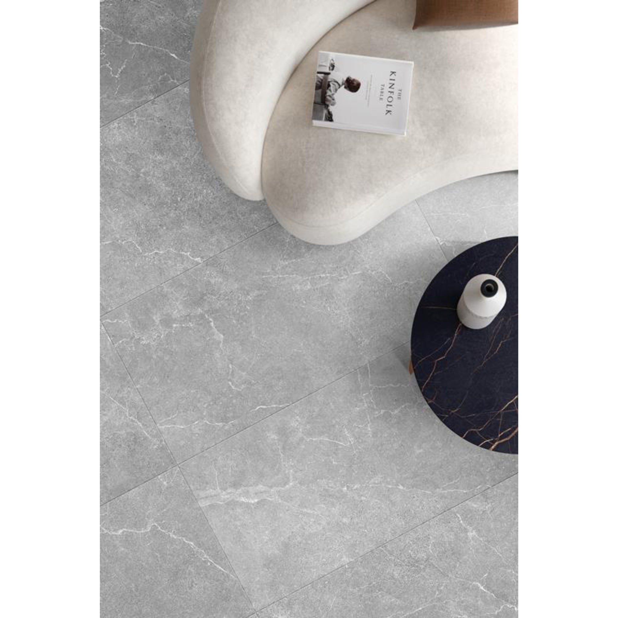MUSES PETRA MIX LIGHT GREY FELLTEC 600X1200MM RECTANGULAR TILE (PER BOX)