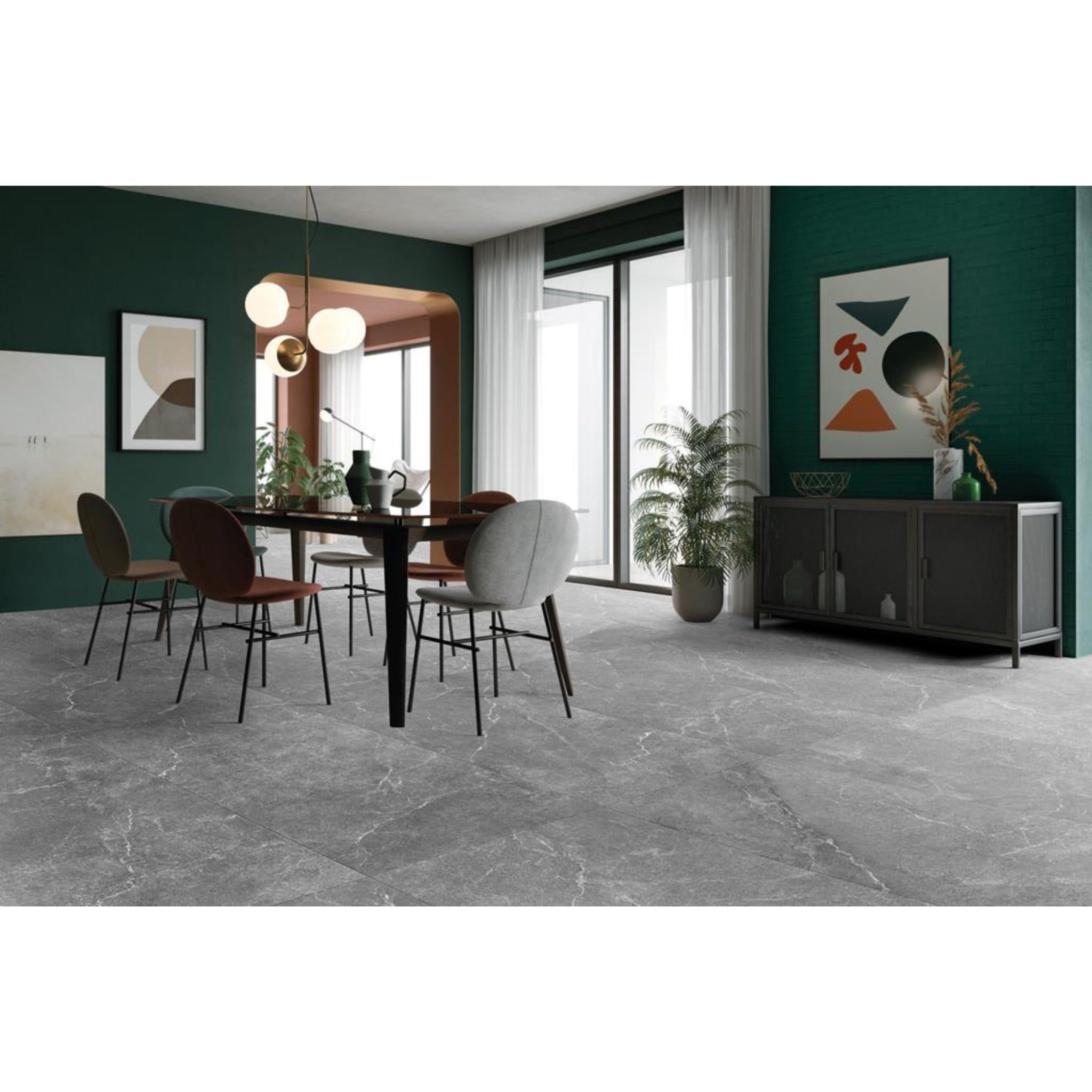 MUSES PETRA MIX LIGHT GREY FELLTEC 600X1200MM RECTANGULAR TILE (PER BOX)