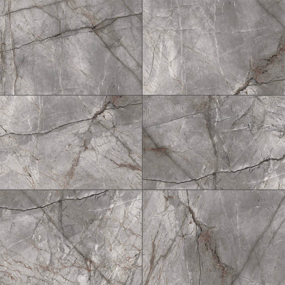 MUSES SILVER ROOT LIGHT GREY SOFT POLISHED 600X1200MM RECTANGULAR TILE (PER BOX)