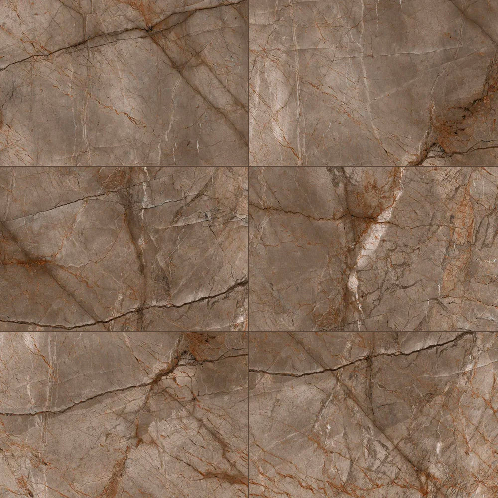 MUSES SILVER ROOT BROWN SOFT POLISHED 600X1200MM RECTANGULAR TILE (PER BOX)