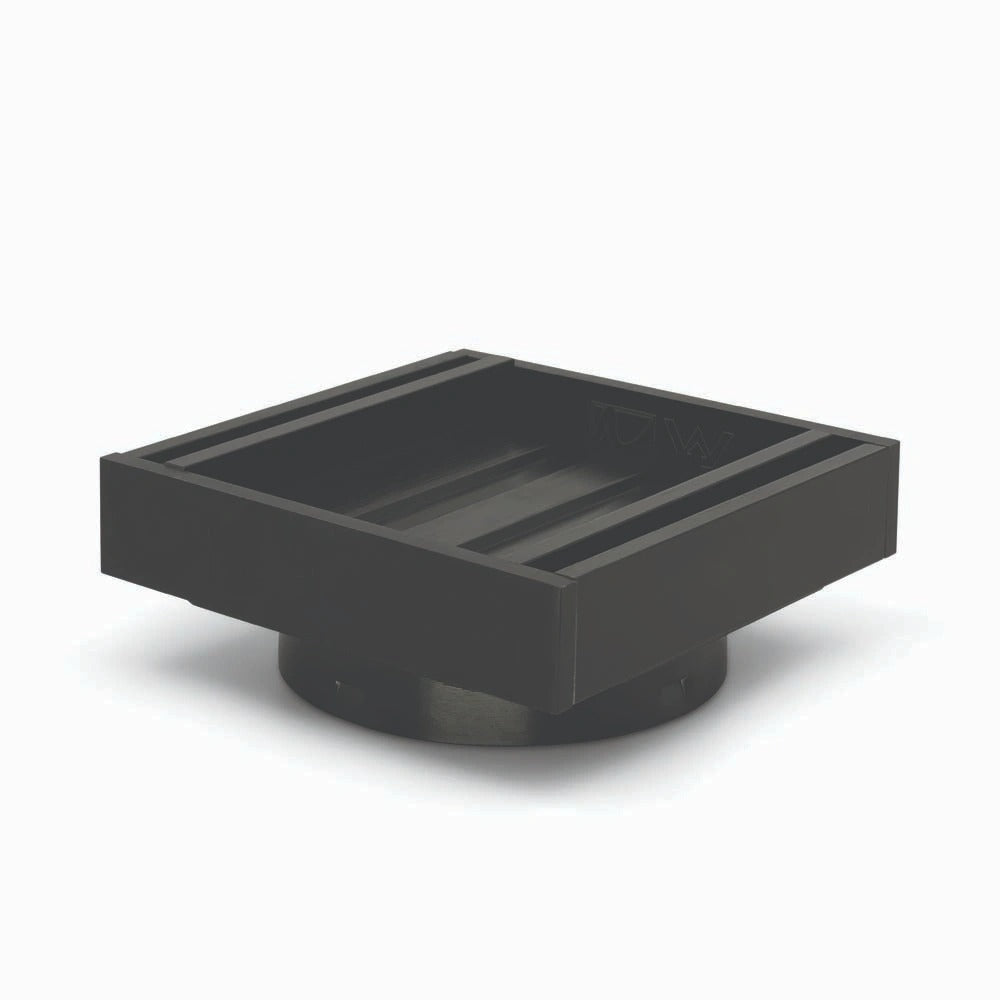 AQUAPERLA MUSES EZY FLOW GUARD FLOOR WASTE INSERT BRUSHED BLACK 100MM
