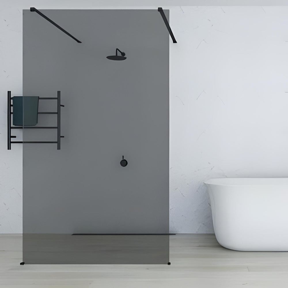 DECINA M-SERIES FRAMELESS FREESTANDING PANEL TINTED GLASS BLACK
