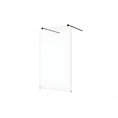 DECINA M-SERIES FRAMELESS FREESTANDING PANEL CLEAR GLASS BLACK