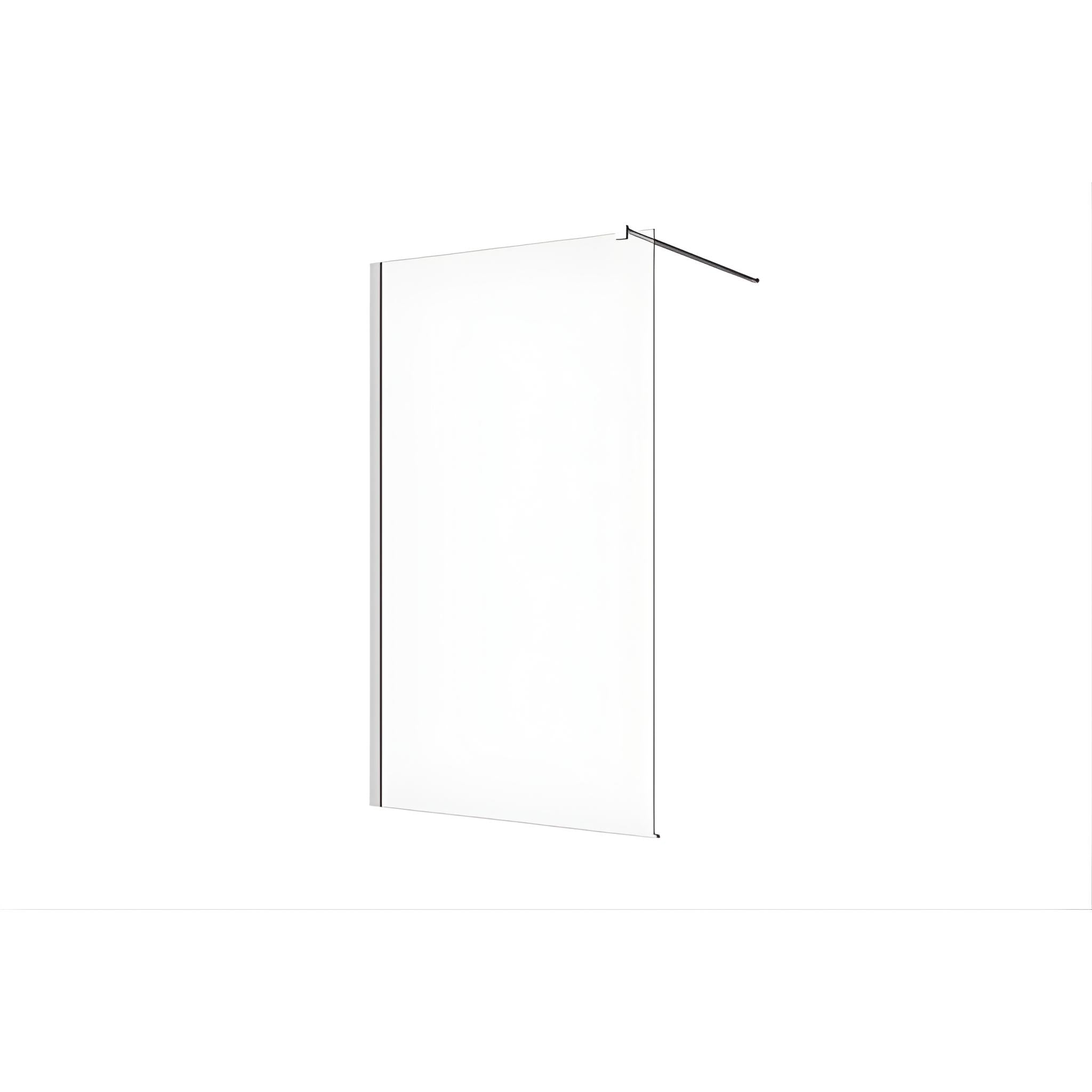 DECINA M-SERIES FRAMELESS WALL FIXED PANEL CLEAR GLASS CHROME