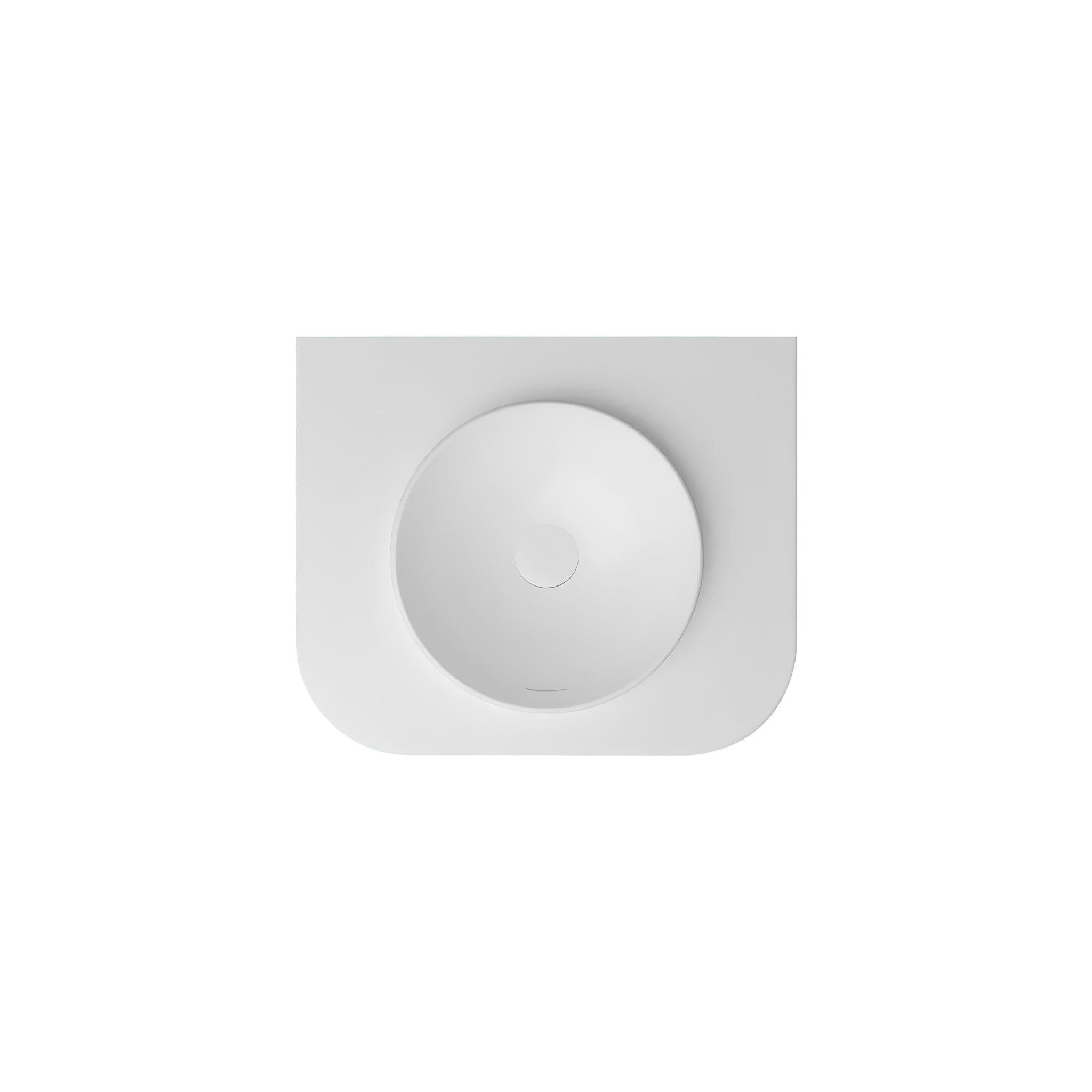 OTTI HAVANA ENGLISH EDGE MATTE WHITE UNDERMOUNT SINGLE VANITY TOP WITH ROUND BASIN (MULTIPLE SIZES AVAILABLE)