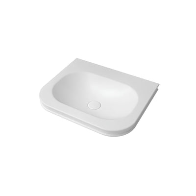 OTTI HAVANA ENGLISH EDGE MATTE WHITE UNDERMOUNT SINGLE VANITY TOP WITH SOFT SQUARE BASIN (MULTIPLE SIZES AVAILABLE)