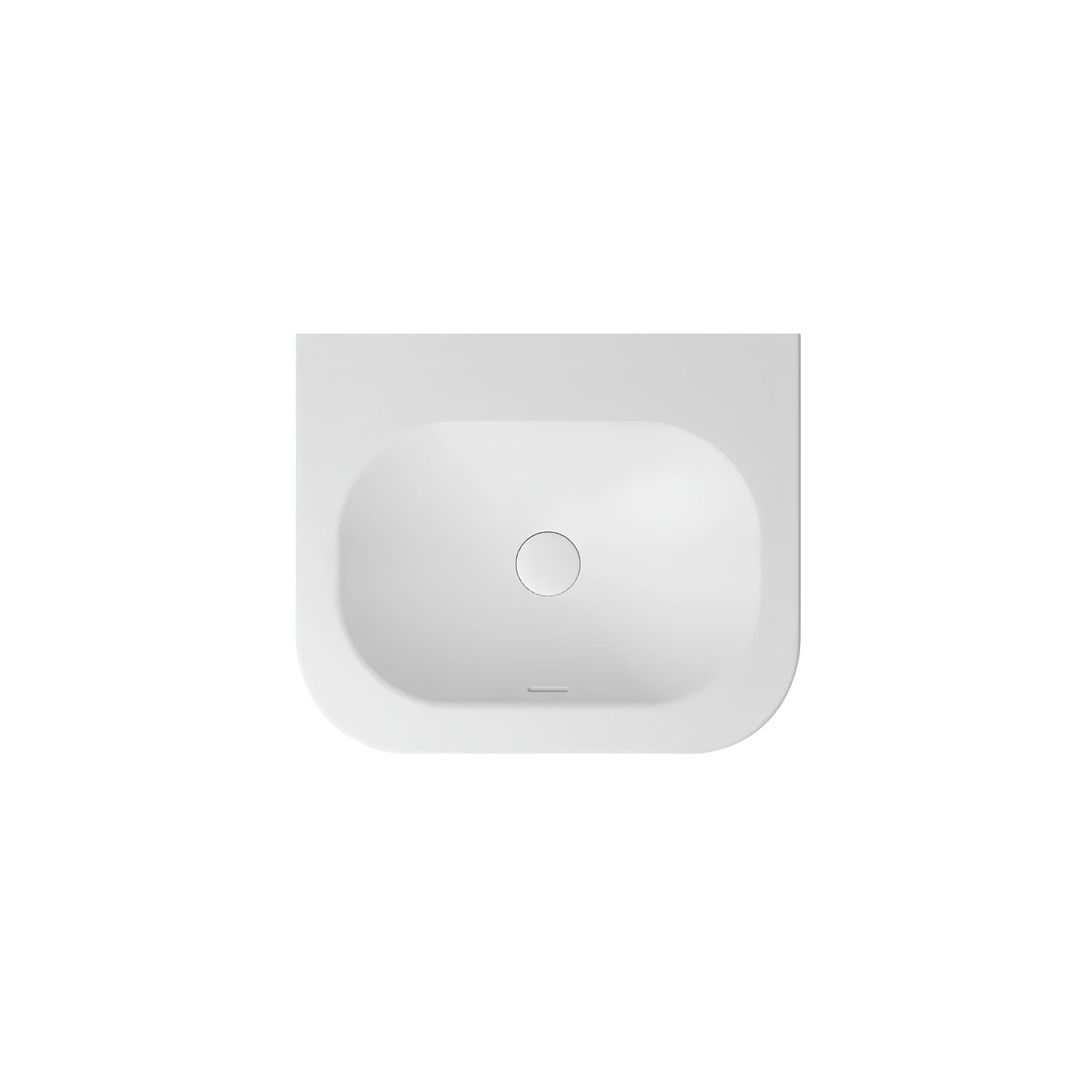 OTTI HAVANA ENGLISH EDGE MATTE WHITE UNDERMOUNT SINGLE VANITY TOP WITH SOFT SQUARE BASIN (MULTIPLE SIZES AVAILABLE)