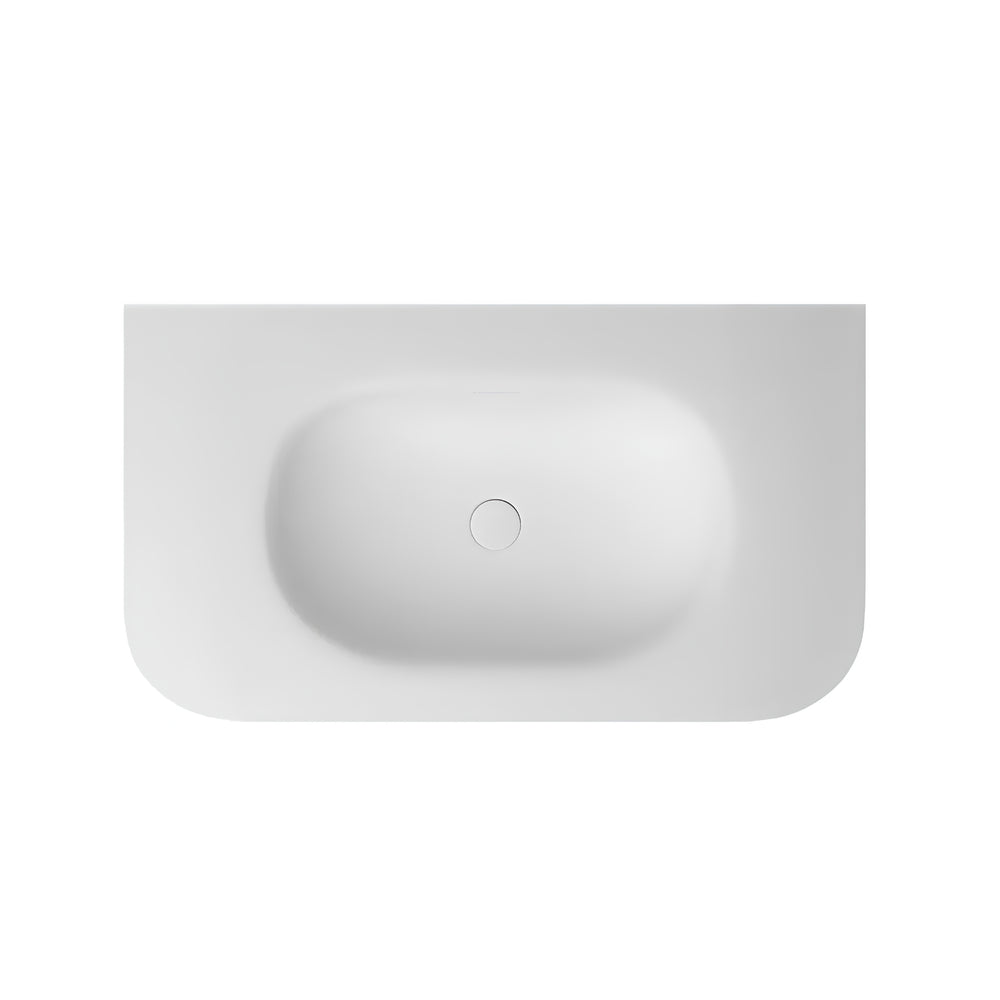 OTTI CHLOE SILK MATTE WHITE UNDERMOUNT SINGLE VANITY SOLID SURFACE STONE TOP WITH BASIN (MULTIPLE SIZES AVAILABLE)