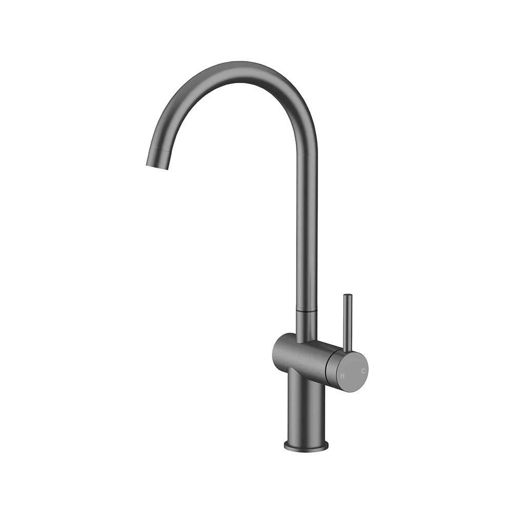 AMOZA LEAD FREE GOOSENECK SINK MIXER 441MM GUN METAL