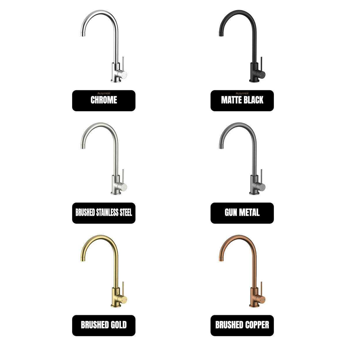 AMOZA PROGO SINK MIXER 382MM BRUSHED COPPER