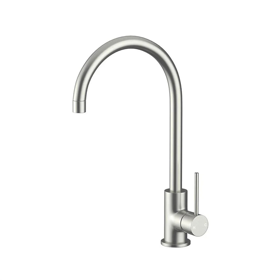 AMOZA PROGO SINK MIXER 382MM BRUSHED STAINLESS STEEL