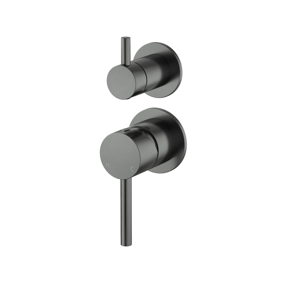 AMOZA DIVERTER MIXER TRIM KIT WITH ROUGH IN BODY GUN METAL