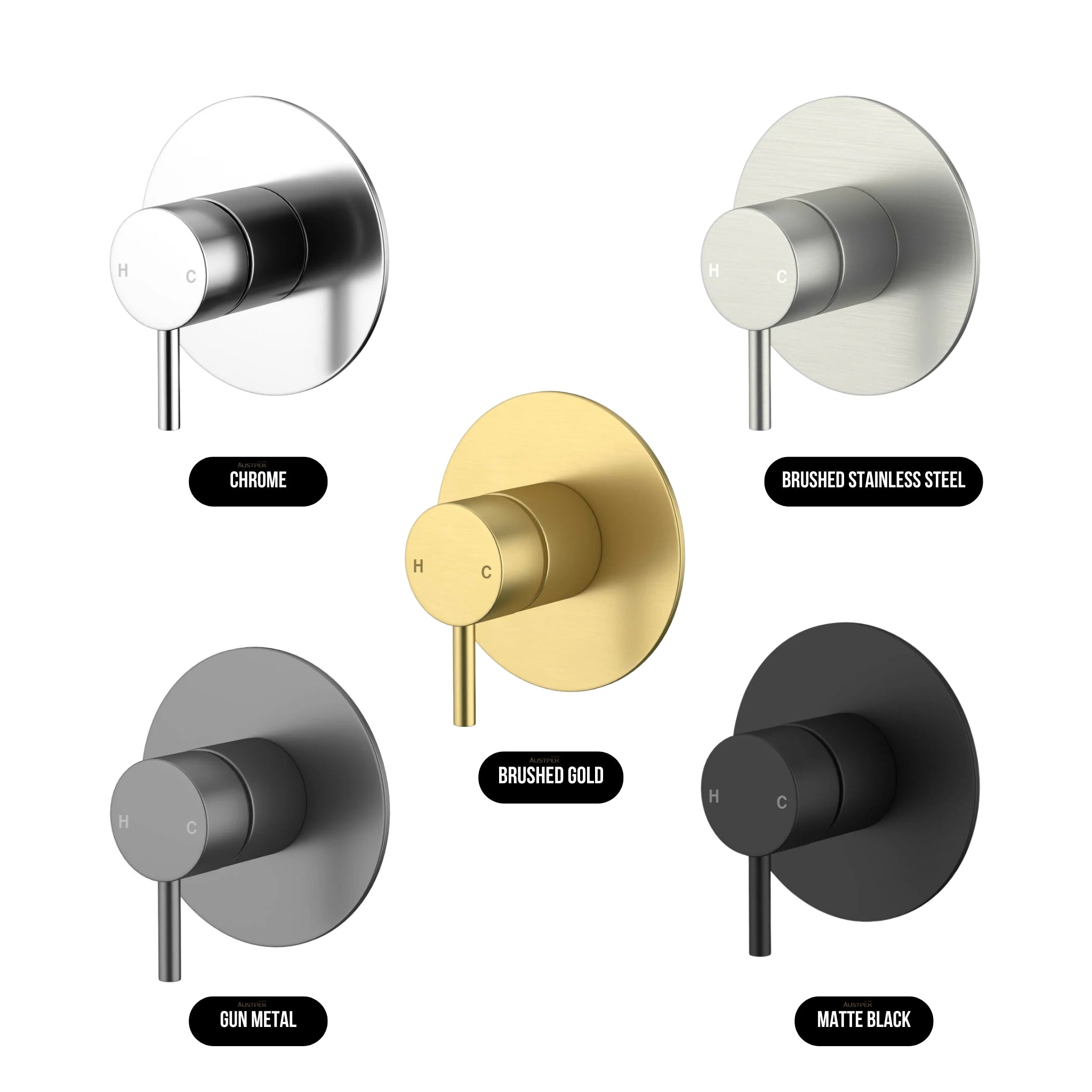 AMOZA WALL MIXER 110MM BRUSHED STAINLESS STEEL