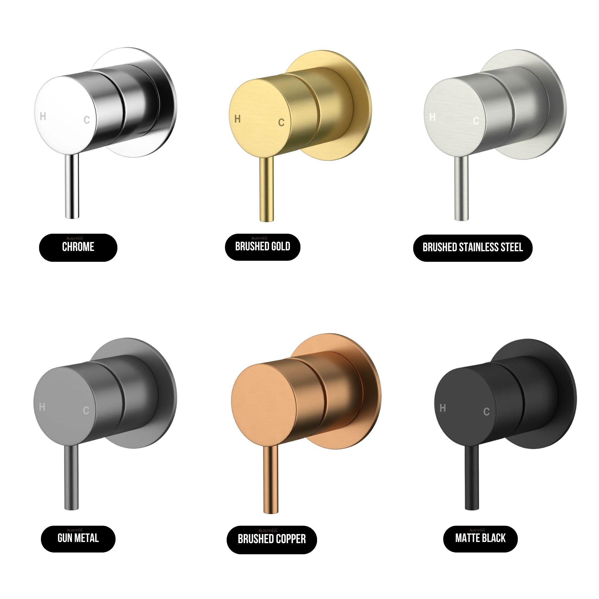 AMOZA WALL MIXER 60MM BRUSHED STAINLESS STEEL