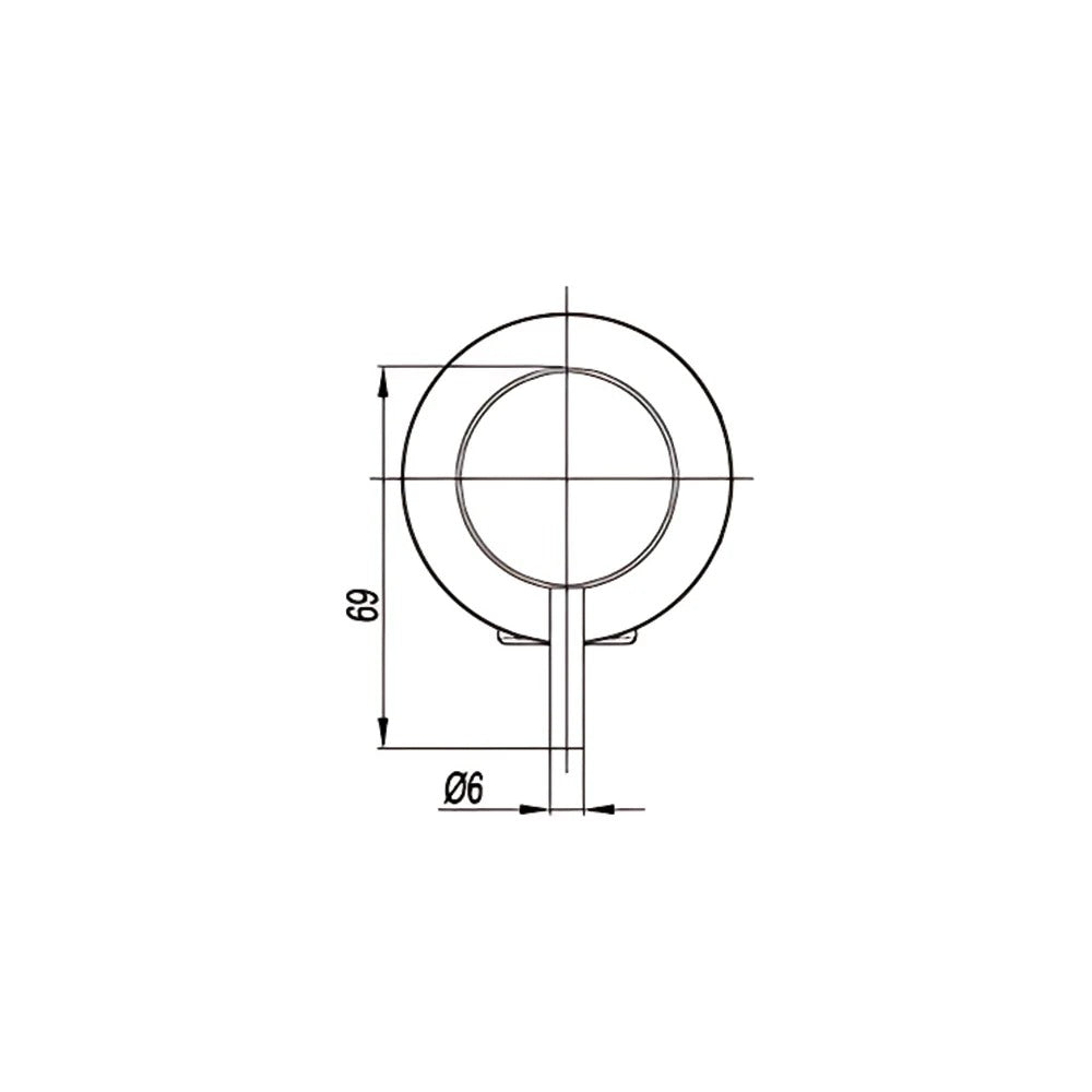 AMOZA WALL MIXER 60MM BRUSHED STAINLESS STEEL