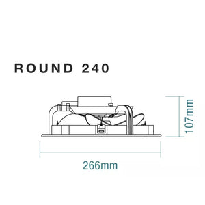 MARTEC CORE EXHAUST FAN ROUND 240MM WHITE