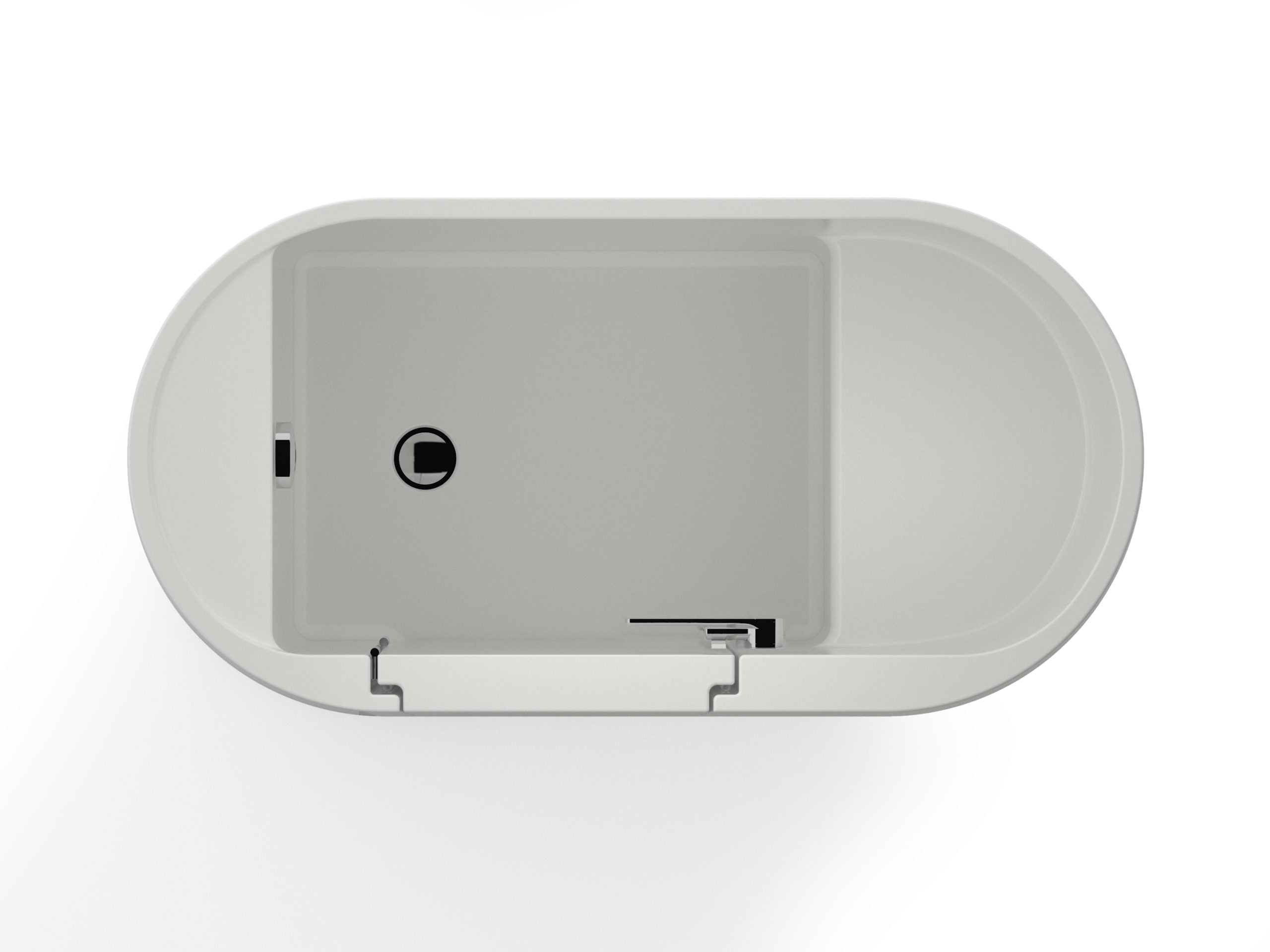 KASKADE MANKATO WALK-IN SIT DOWN ACRYLIC BATH MATTE WHITE 1400MM side view