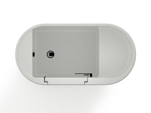 KASKADE MANKATO WALK-IN SIT DOWN ACRYLIC BATH MATTE WHITE 1400MM side view