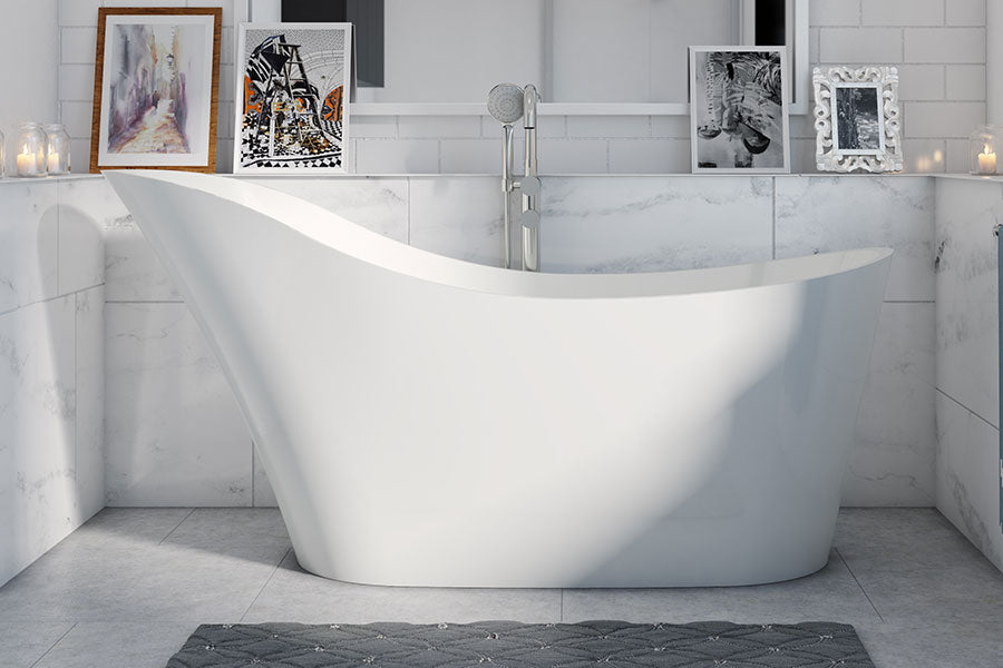 DECINA MARCELLA FREESTANDING BATH GLOSS WHITE 1700MM