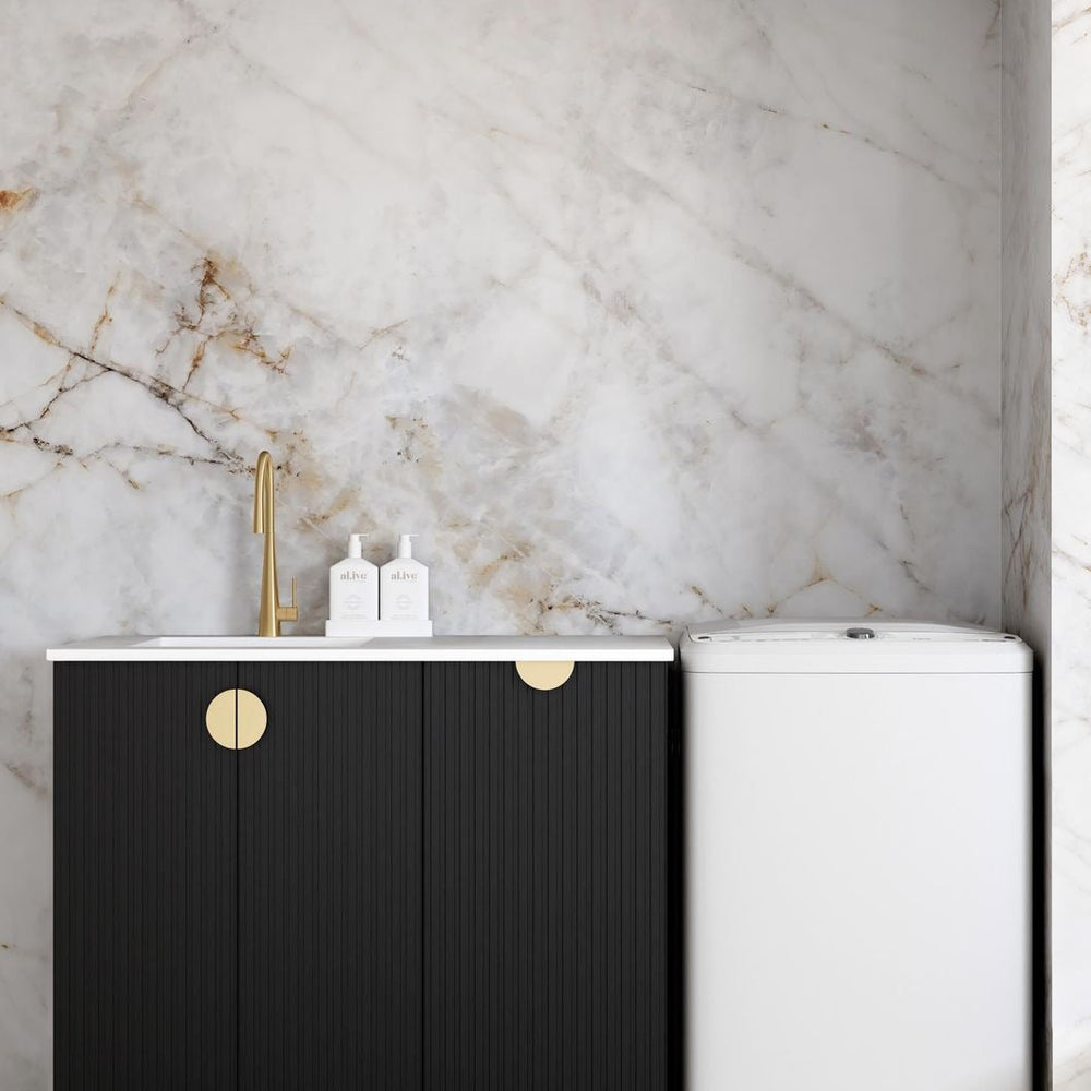 OTTI MARLO MATTE BLACK 415MM BASE LAUNDRY CABINET