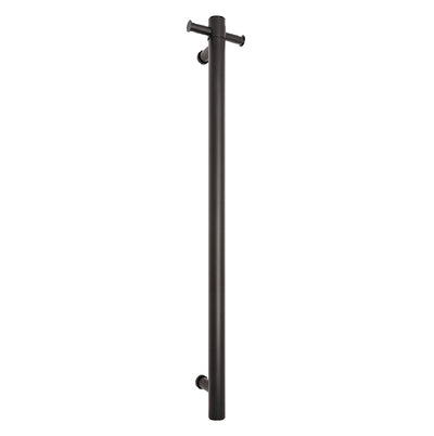 THERMOGROUP ROUND VERTICAL SINGLE HEATED RAIL 900MM MATTE BLACK