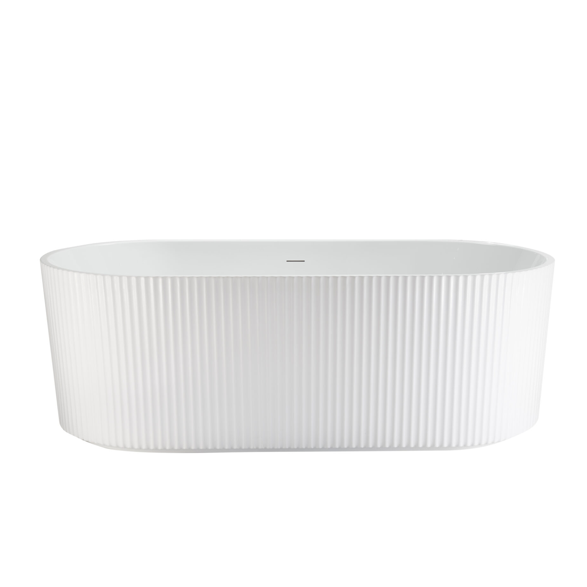 LINSOL LUCY FREESTANDING BATH WITH OVERFLOW GLOSS WHITE 1700MM