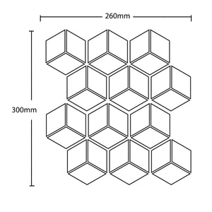 MUSES MISTERY LIGHT GREY MATTE 260X300MM DIAMOND MOSAIC TILE (PER BOX)