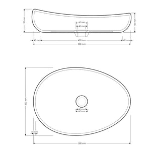 MADU MILLA ABOVE COUNTER BASIN TERRAZO STONE GREY 500MM