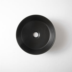 CLAYA ROUND ABOVE COUNTER BASIN MATTE BLACK 300MM