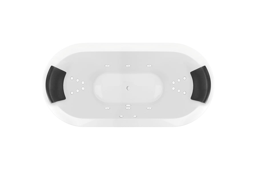 DECINA MINTORI FREESTANDING DOLCE VITA SPA BATH GLOSS WHITE 1790MM WITH 18-JETS