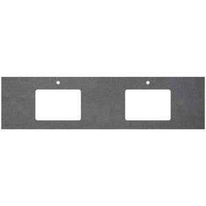 FIENZA MOONSCAPE RECTANGULAR SOLID SURFACE BENCHTOP WITH DOUBLE UNDERMOUNT BASIN HOLE & TAP HOLES (AVAILABLE IN 1500MM AND 1800MM)