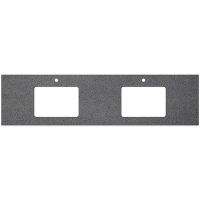 FIENZA MOONSCAPE RECTANGULAR SOLID SURFACE BENCHTOP WITH DOUBLE UNDERMOUNT BASIN HOLE & TAP HOLES (AVAILABLE IN 1500MM AND 1800MM)