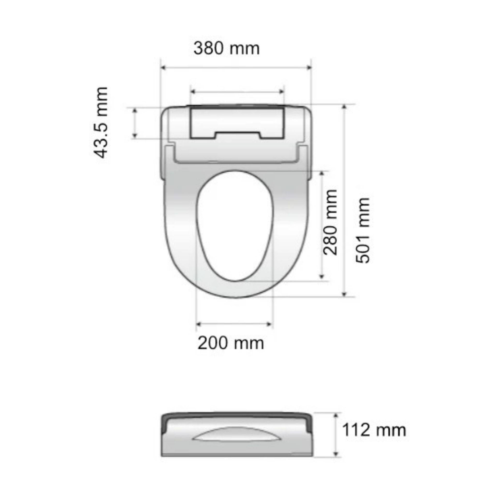 DIB N COLLECTION ULTRA SLIM BIDET WITH REMOTE CONTROL GLOSS WHITE