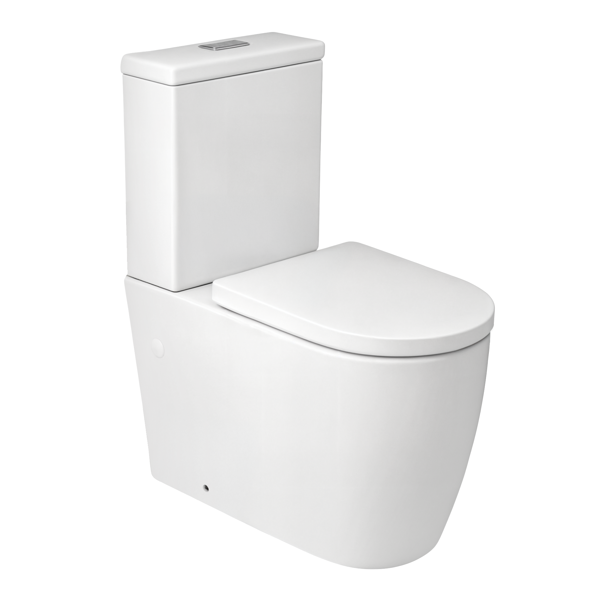TURNER HASTINGS NARVA RIMLESS BACK TO WALL CLOSE COUPLED TOILET SUITE GLOSS WHITE