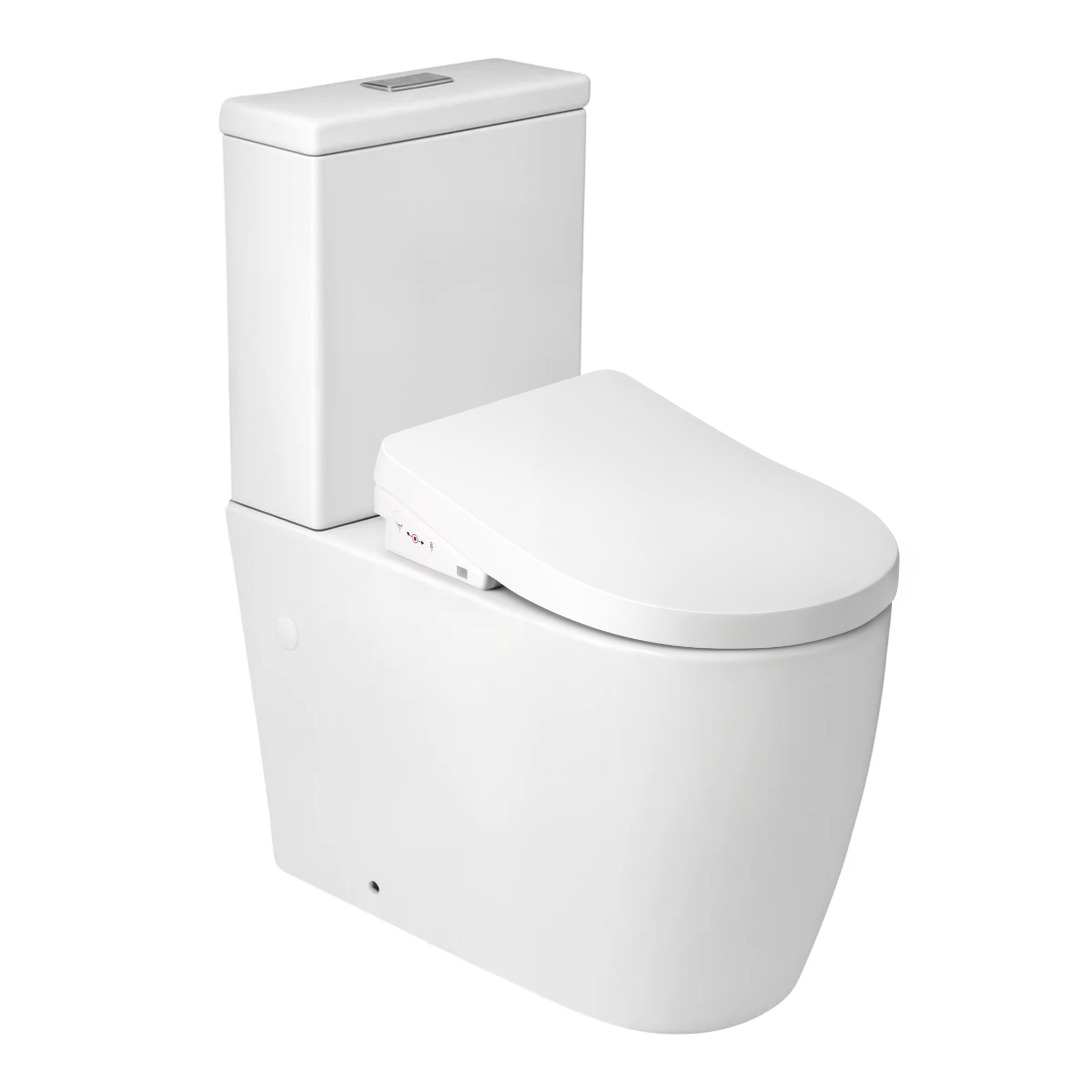 TURNER HASTINGS NARVA BACK-TO-WALL TOILET WITH DIB ULTRA SLIM REMOTE CONTROL BIDET ELONGATED GLOSS WHITE