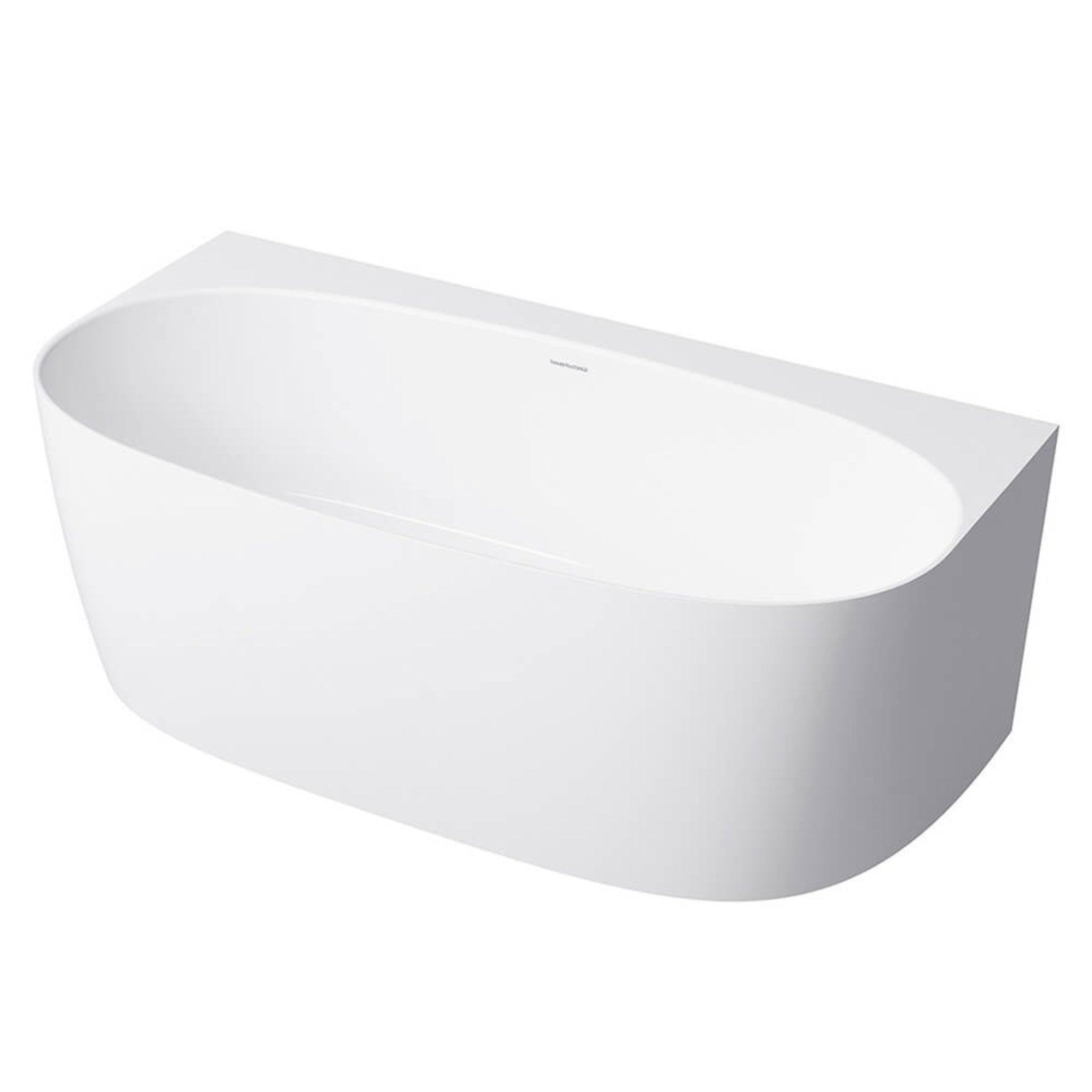 TURNER HASTINGS NARVA MAGNACAST BACK TO WALL BATHTUB GLOSS WHITE 1580MM