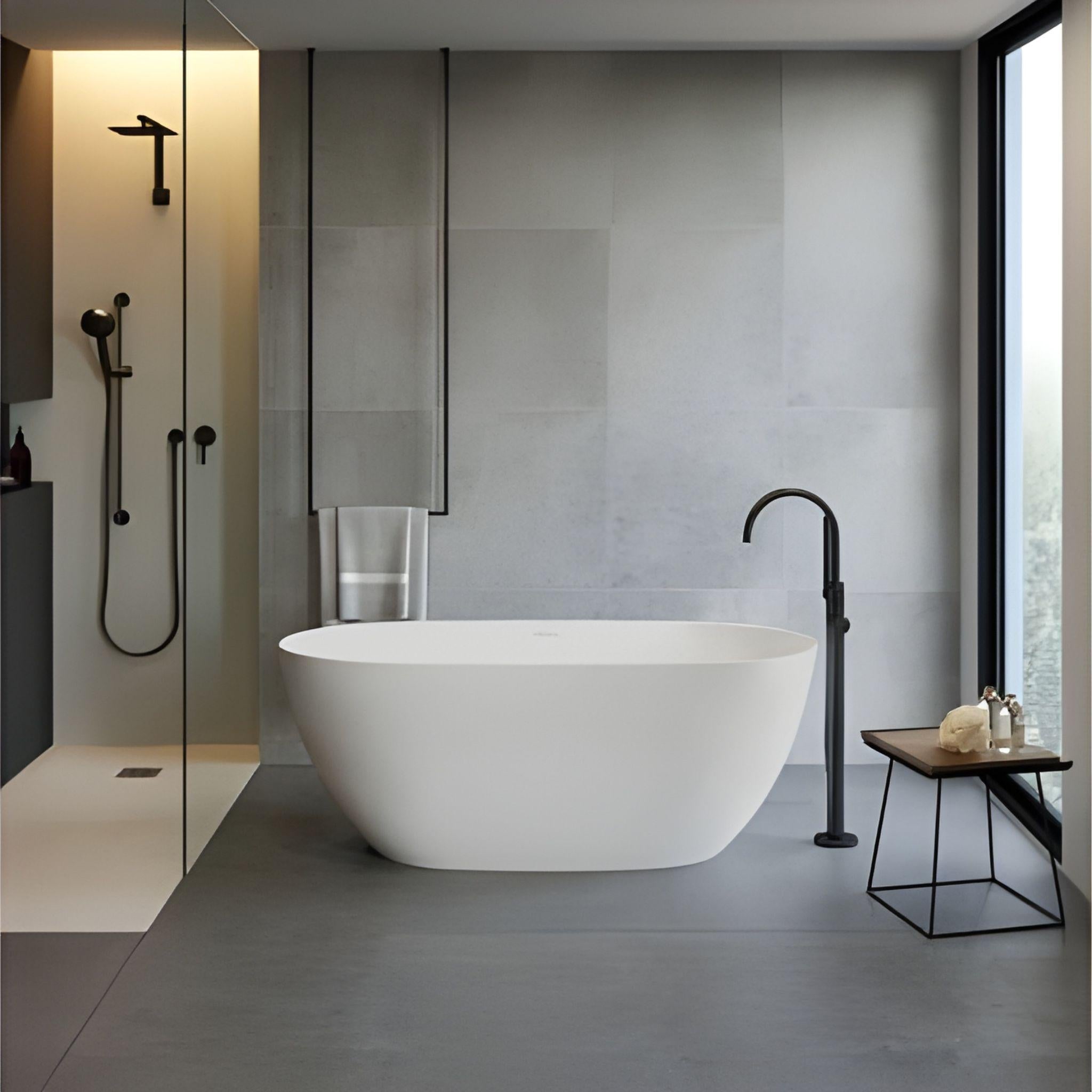 TURNER HASTINGS NARVA MAGNACAST FREESTANDING BATHTUB MATTE WHITE 1600MM