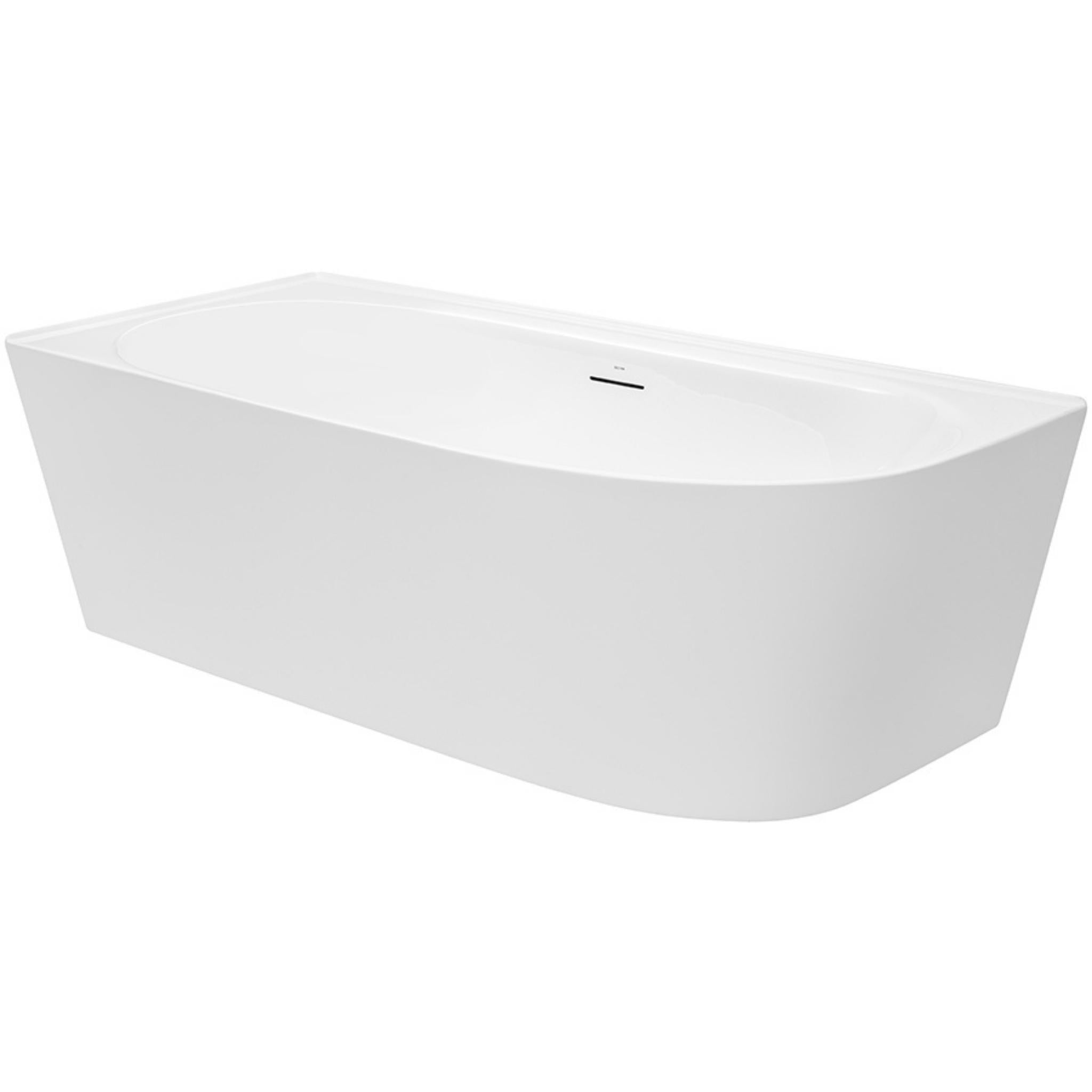 DECINA NATALIA FREESTANDING LEFT CORNER BATH WITH INTEGRATED OVERFLOW GLOSS WHITE (ALSO AVAILABLE IN 1500MM AND 1700MM)