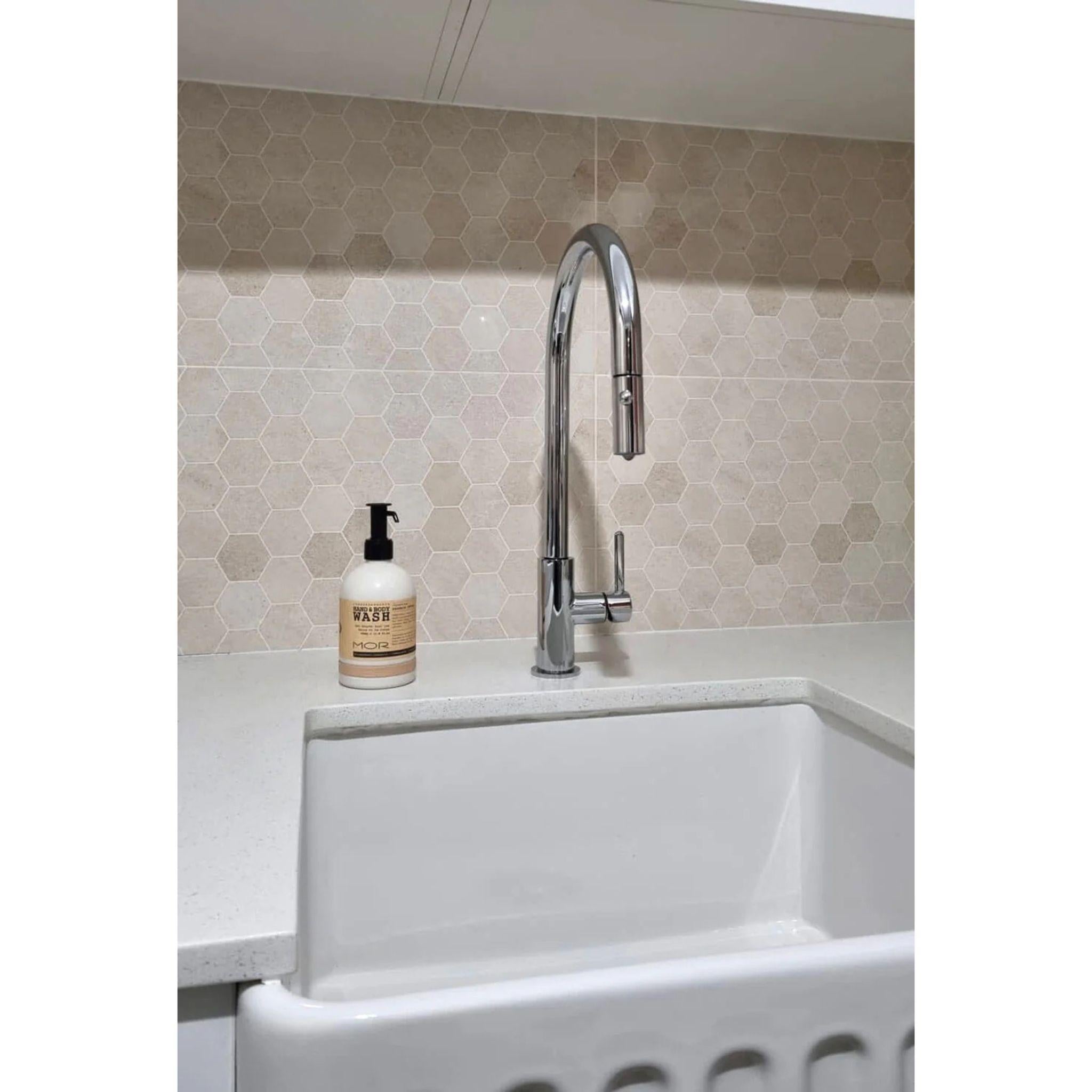 TURNER HASTINGS NAPLES PULL OUT SINK MIXER 410MM CHROME