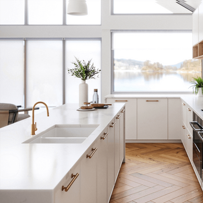 TURNER HASTINGS NAPLES PULL OUT SINK MIXER 410MM BRUSHED BRASS