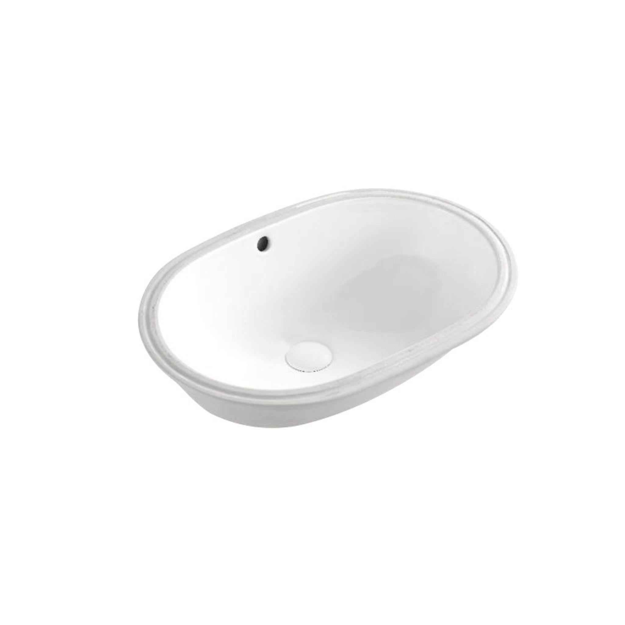 TURNER HASTINGS NARVA OVAL UNDER COUNTER PILL BASIN MATTE WHITE 570MM