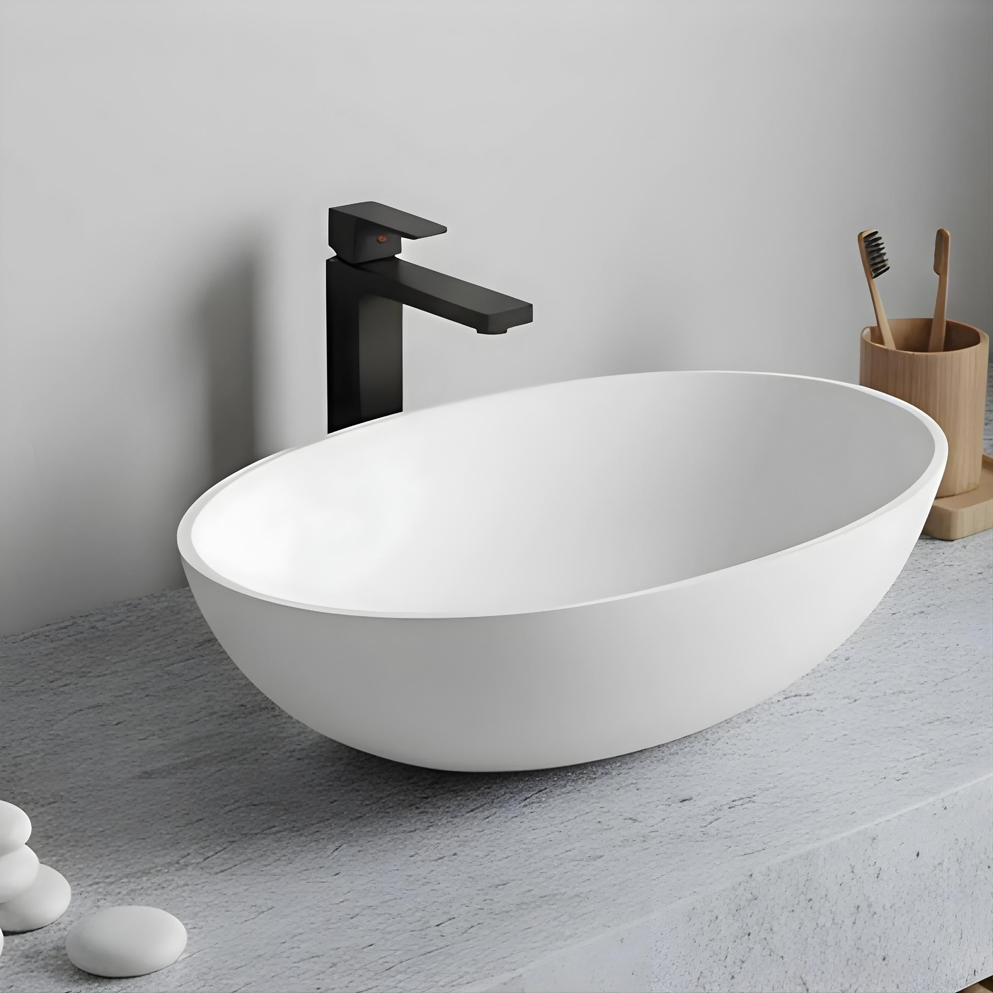 TURNER HASTINGS NARVA ABOVE COUNTER BASIN MATTE WHITE 600MM
