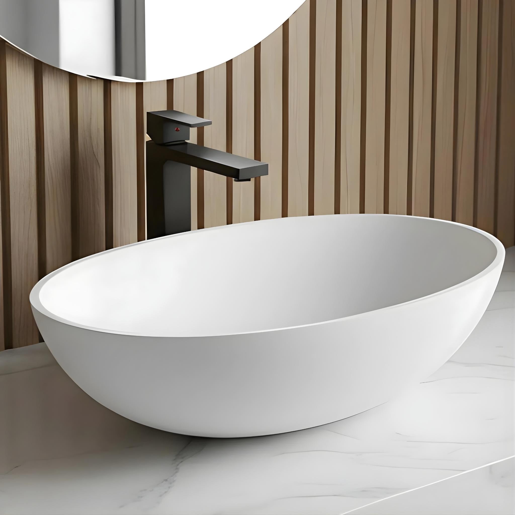 TURNER HASTINGS NARVA ABOVE COUNTER BASIN MATTE WHITE 600MM
