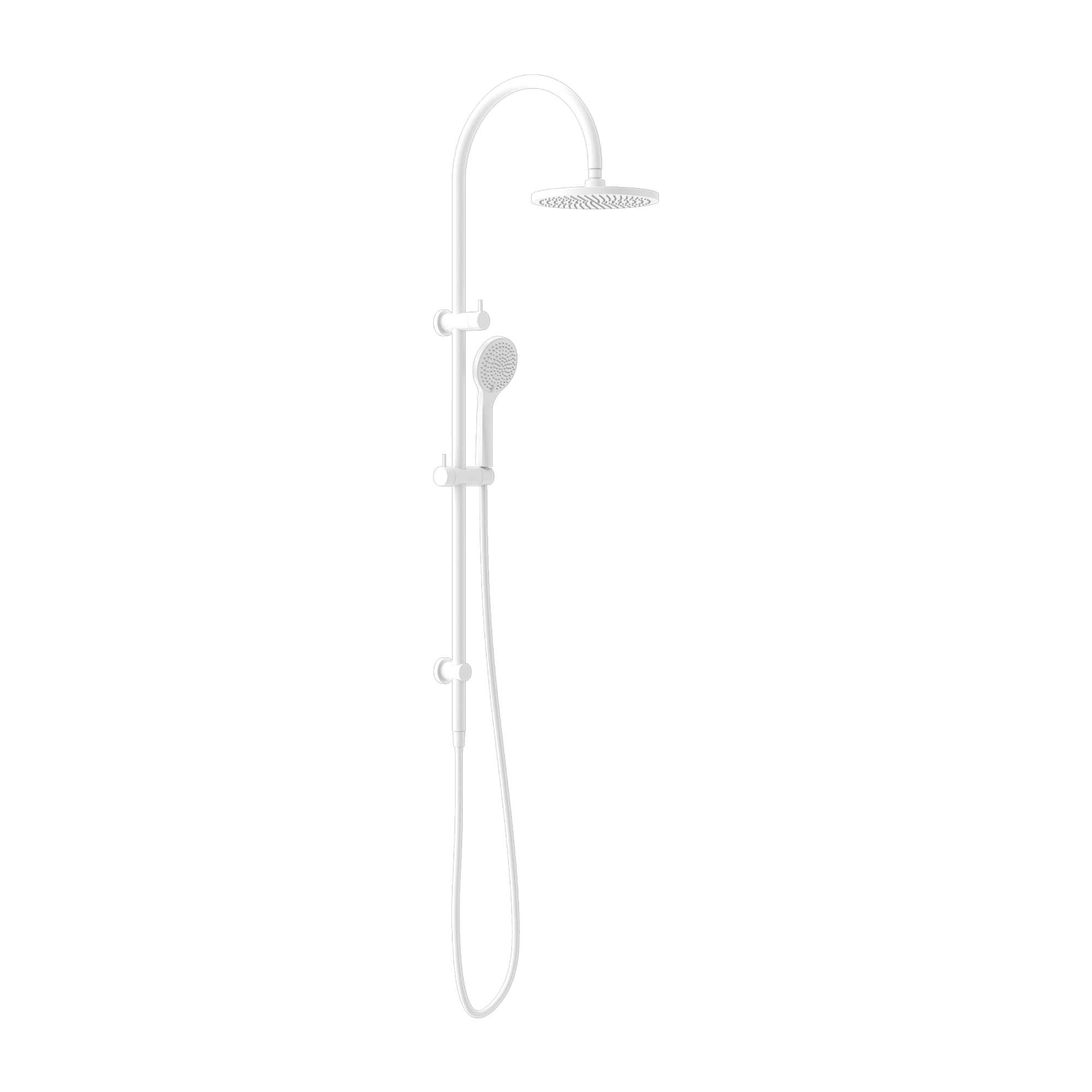NERO MECCA TWIN SHOWER WITH AIR SHOWER MATTE WHITE