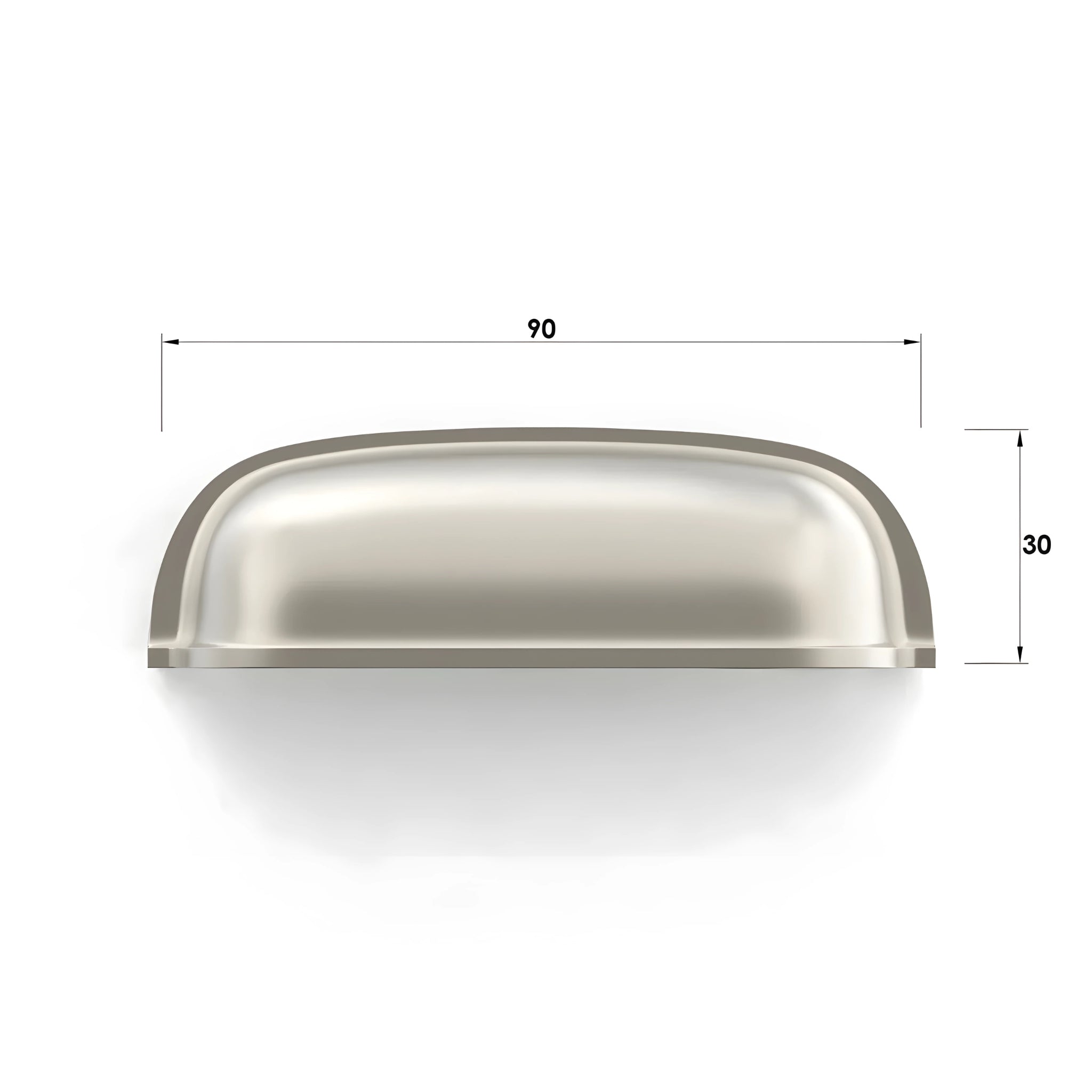 OTTI NEWPORT HANDLE BRUSHED NICKEL 90MM