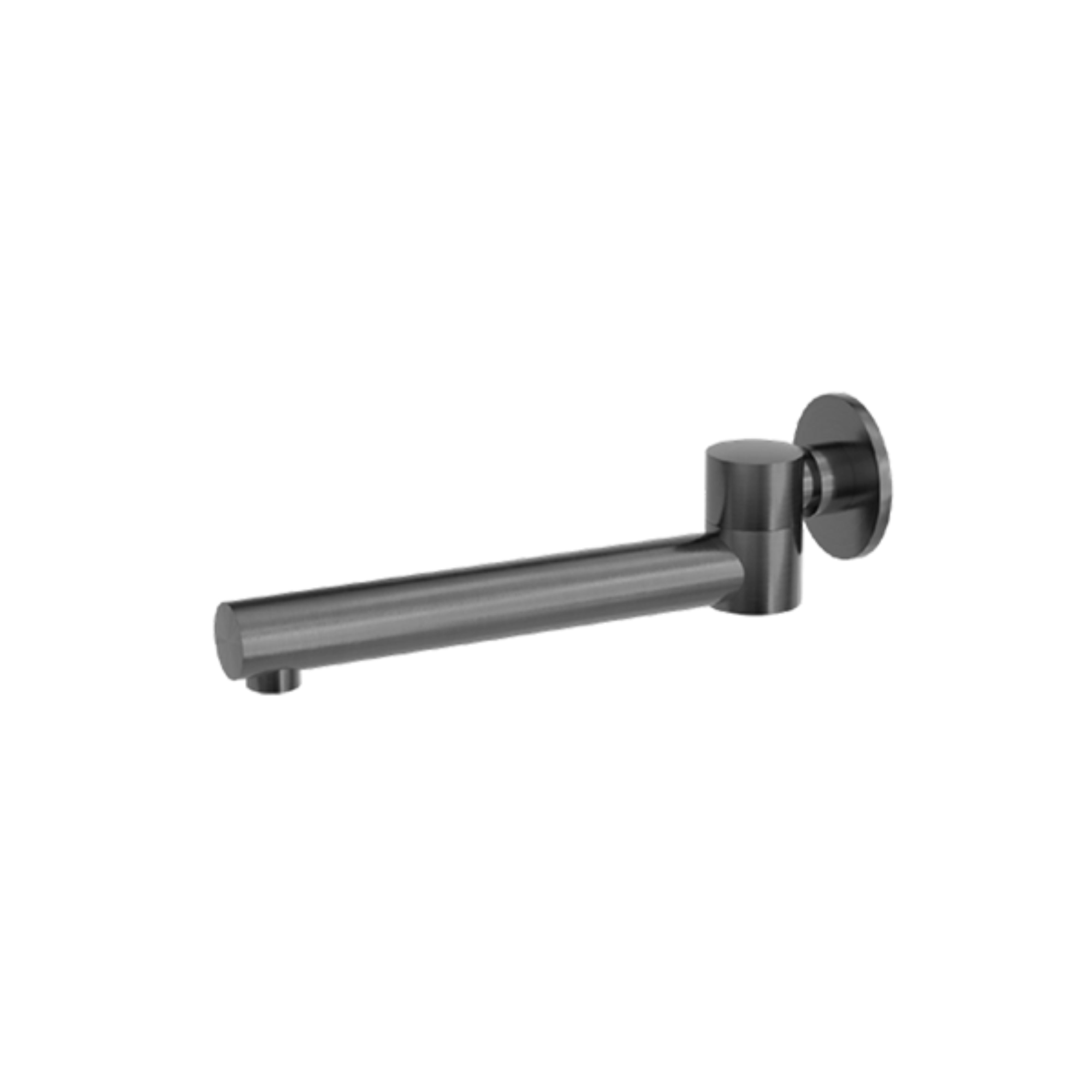 NERO DOLCE WALL MOUNTED SWIVEL BATH SPOUT 242MM GUN METAL