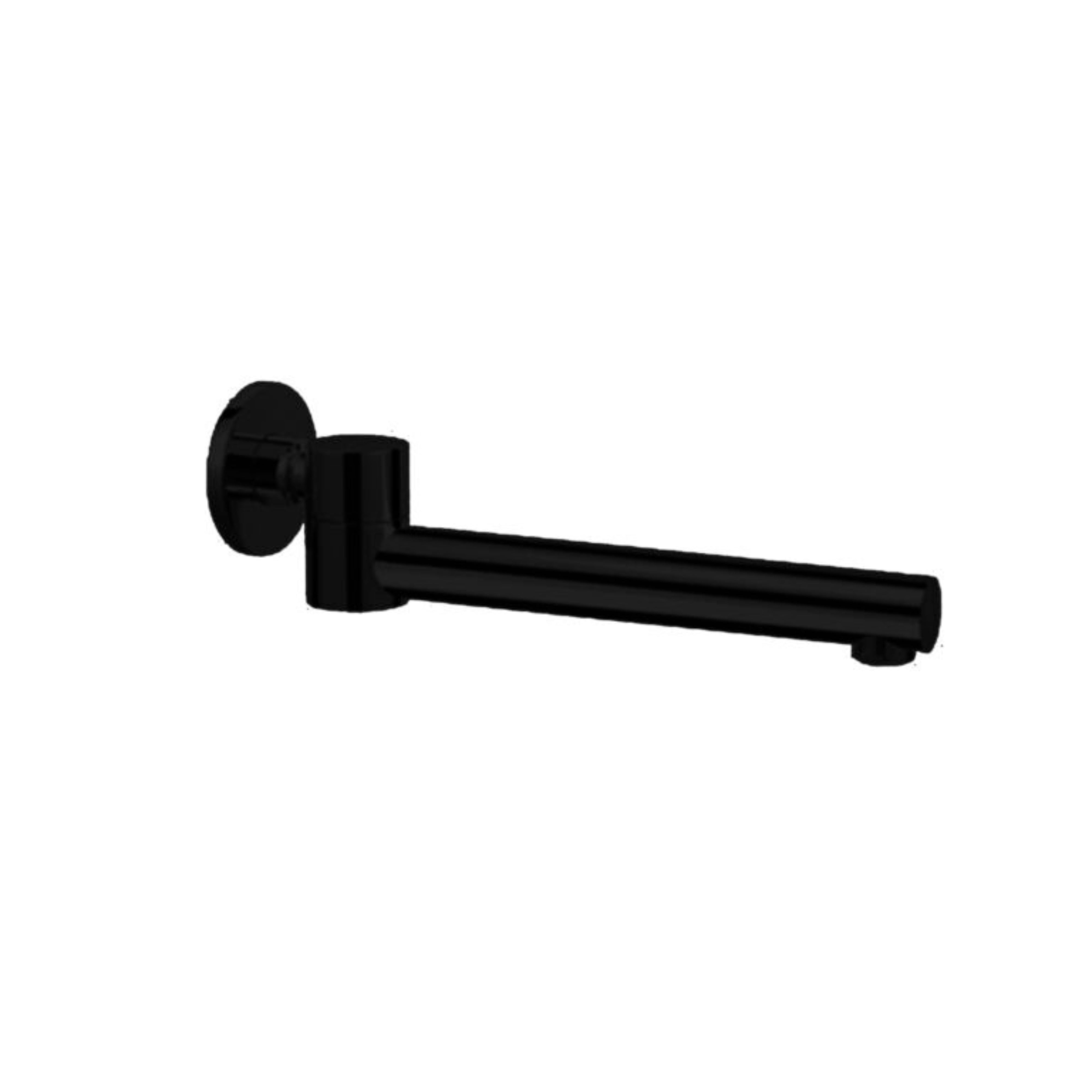 NERO DOLCE WALL MOUNTED SWIVEL BATH SPOUT 242MM MATTE BLACK
