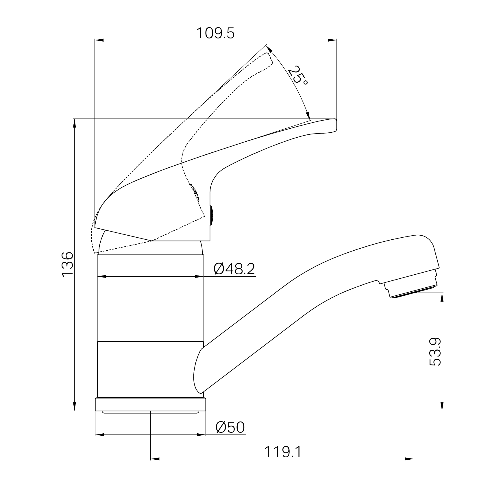 NERO CLASSIC SWIVEL LEAD FREE BASIN MIXER 136MM CHROME