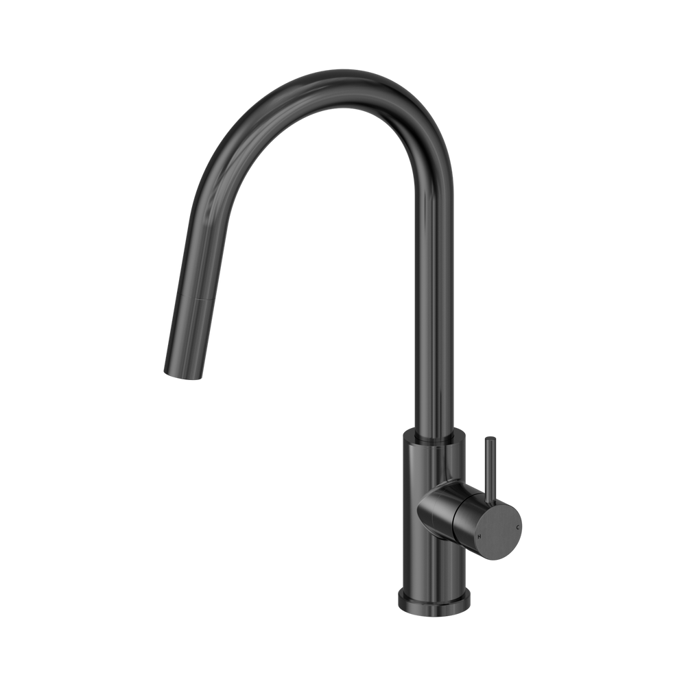 NERO DOLCE II PULL OUT SINK MIXER 427MM GUN METAL